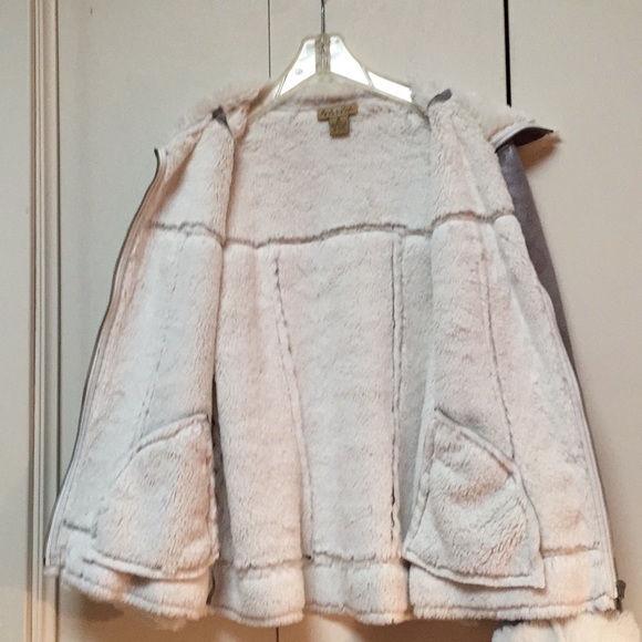 Iced Grey and White Faux Shearling Jacket - Picture 4 of 4
